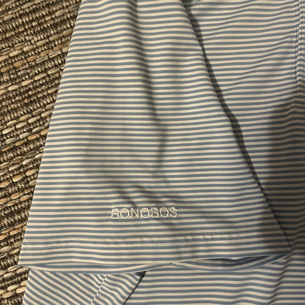 Bonobos Blue and White Striped Shirt